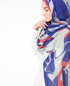 True Blue White Hijab-HIJABS-InEssence-Regular 27"x70"-MeHijabi.com